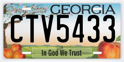 GA license plate CTV5433
