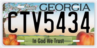 GA license plate CTV5434