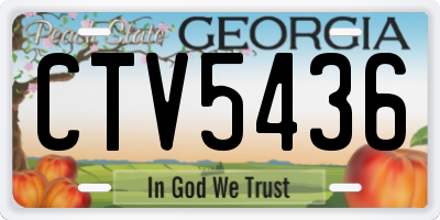 GA license plate CTV5436