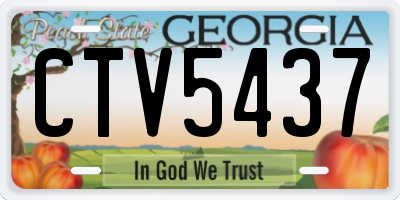 GA license plate CTV5437