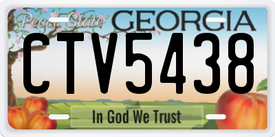 GA license plate CTV5438