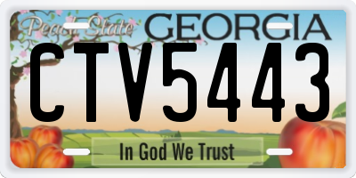 GA license plate CTV5443