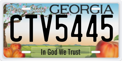 GA license plate CTV5445