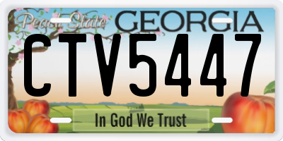 GA license plate CTV5447