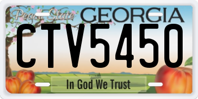 GA license plate CTV5450