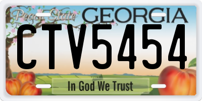 GA license plate CTV5454
