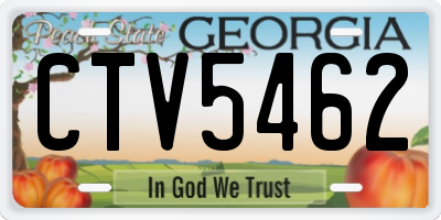 GA license plate CTV5462