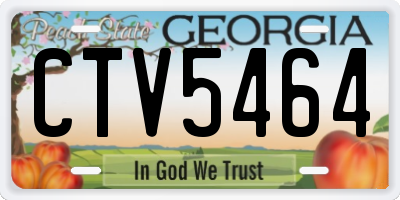 GA license plate CTV5464