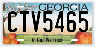GA license plate CTV5465