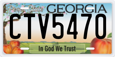 GA license plate CTV5470