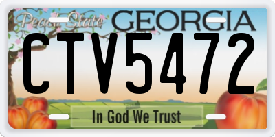 GA license plate CTV5472