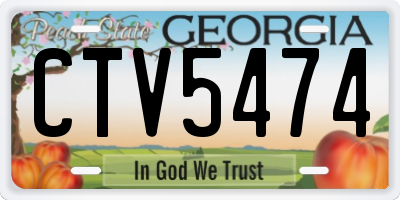 GA license plate CTV5474