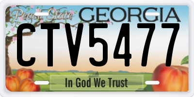 GA license plate CTV5477