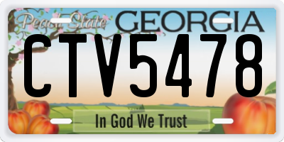 GA license plate CTV5478