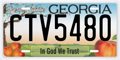GA license plate CTV5480