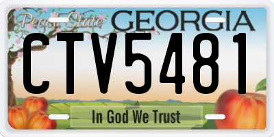 GA license plate CTV5481