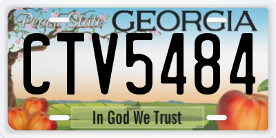 GA license plate CTV5484