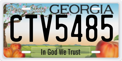 GA license plate CTV5485