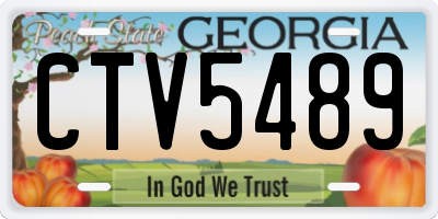 GA license plate CTV5489
