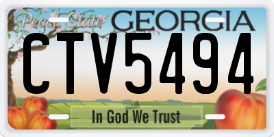 GA license plate CTV5494