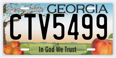 GA license plate CTV5499