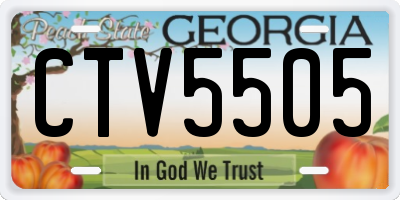 GA license plate CTV5505