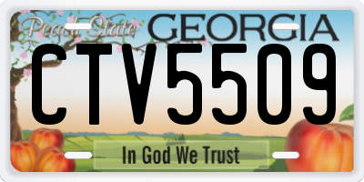 GA license plate CTV5509