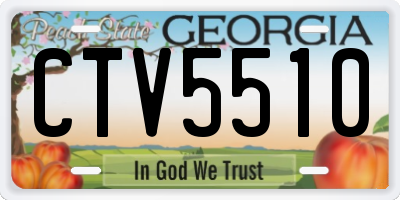 GA license plate CTV5510