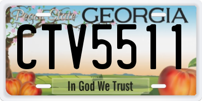 GA license plate CTV5511