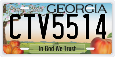 GA license plate CTV5514