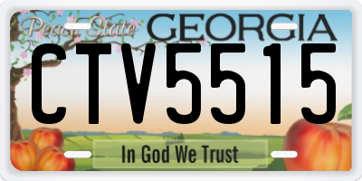 GA license plate CTV5515