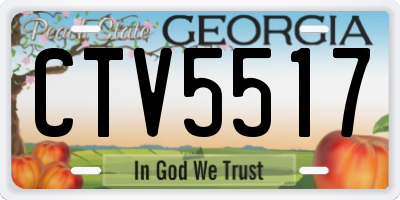 GA license plate CTV5517