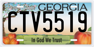 GA license plate CTV5519
