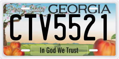 GA license plate CTV5521