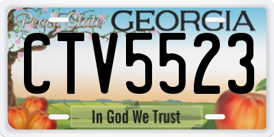 GA license plate CTV5523