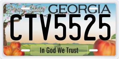GA license plate CTV5525