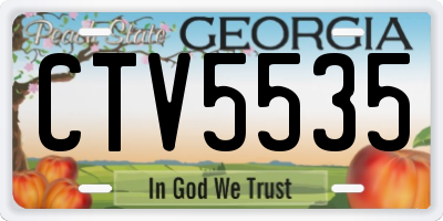 GA license plate CTV5535