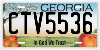 GA license plate CTV5536