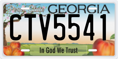 GA license plate CTV5541