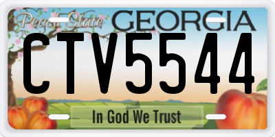 GA license plate CTV5544