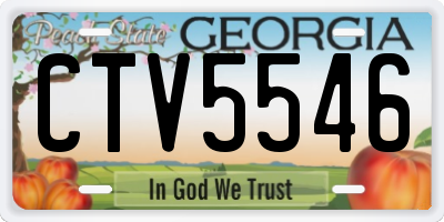 GA license plate CTV5546