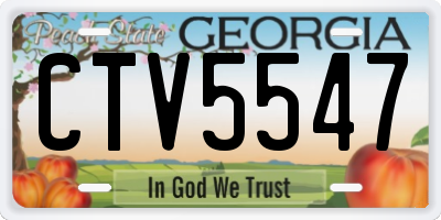 GA license plate CTV5547