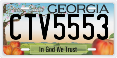 GA license plate CTV5553
