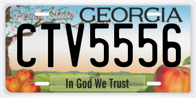 GA license plate CTV5556