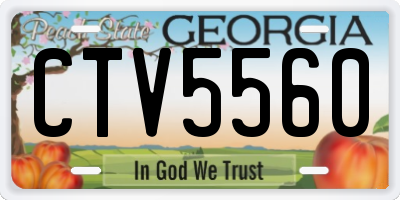 GA license plate CTV5560