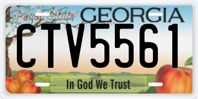 GA license plate CTV5561