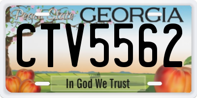 GA license plate CTV5562