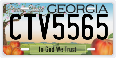GA license plate CTV5565