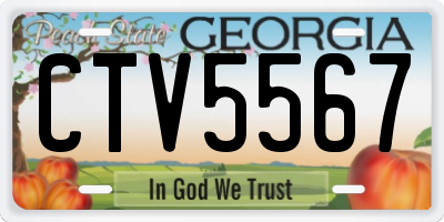 GA license plate CTV5567