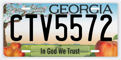GA license plate CTV5572